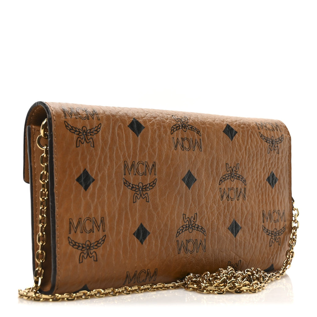Visetos Large Patricia Wallet On Chain Cognac