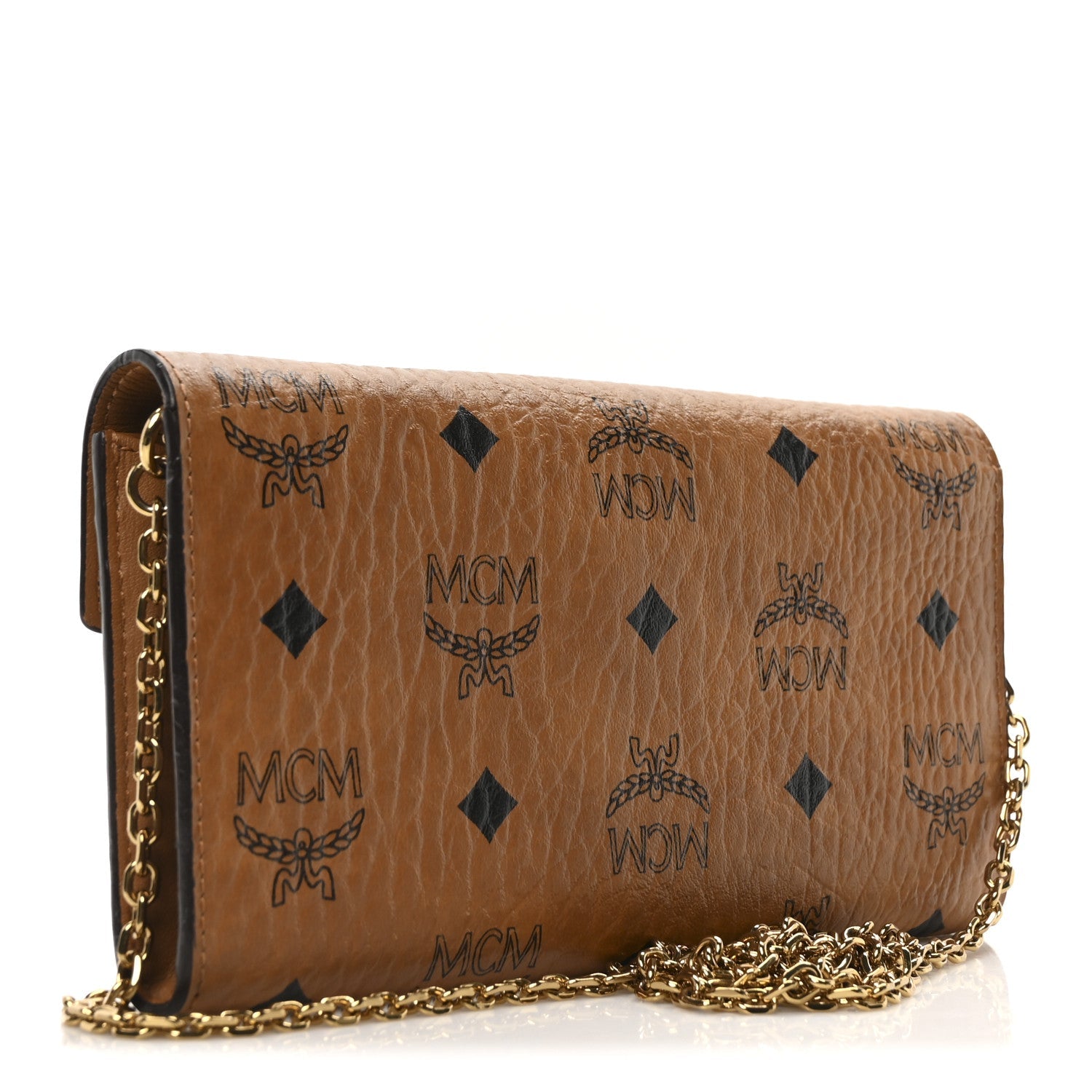 Visetos Large Patricia Wallet On Chain Cognac