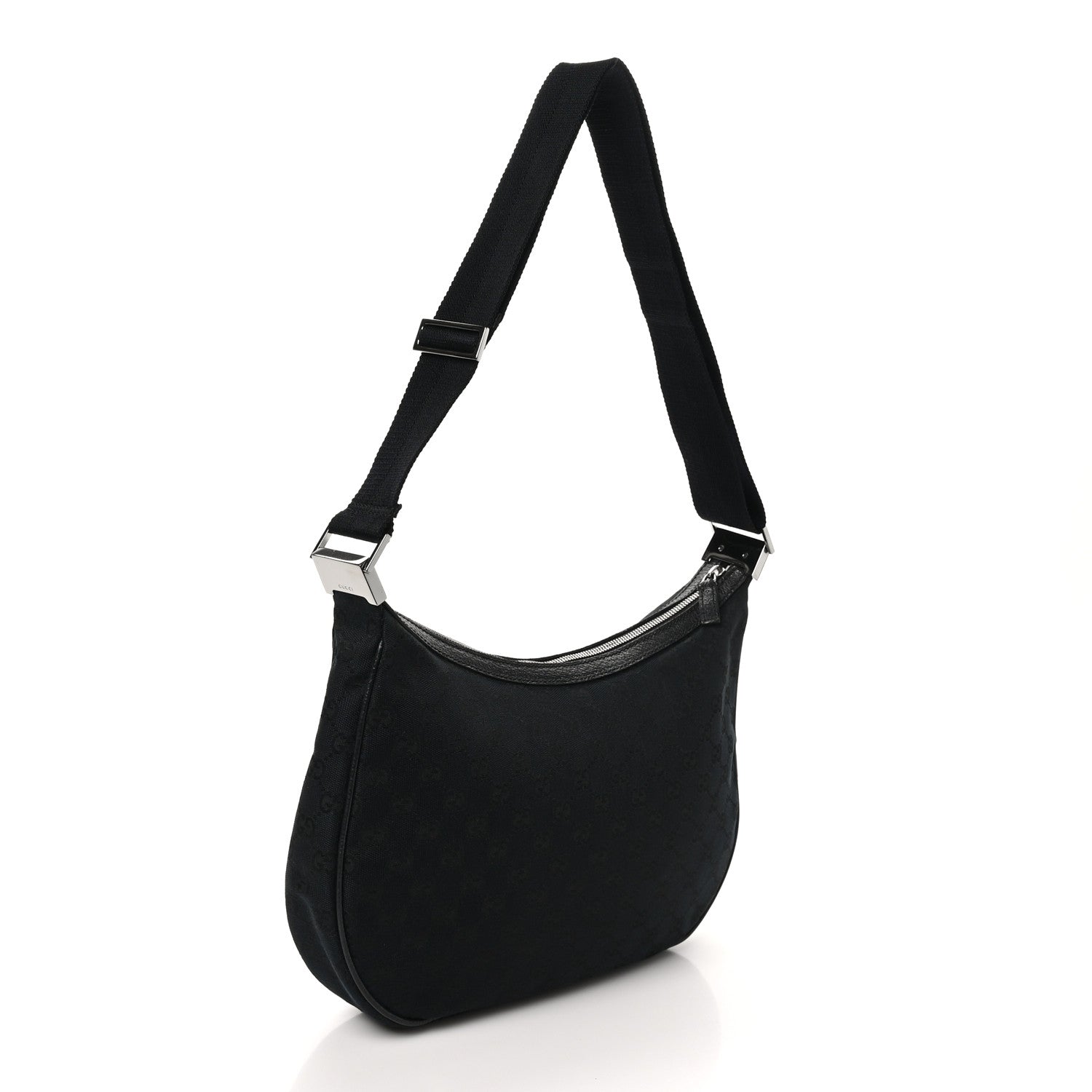 Monogram Medium Half Moon Hobo Black