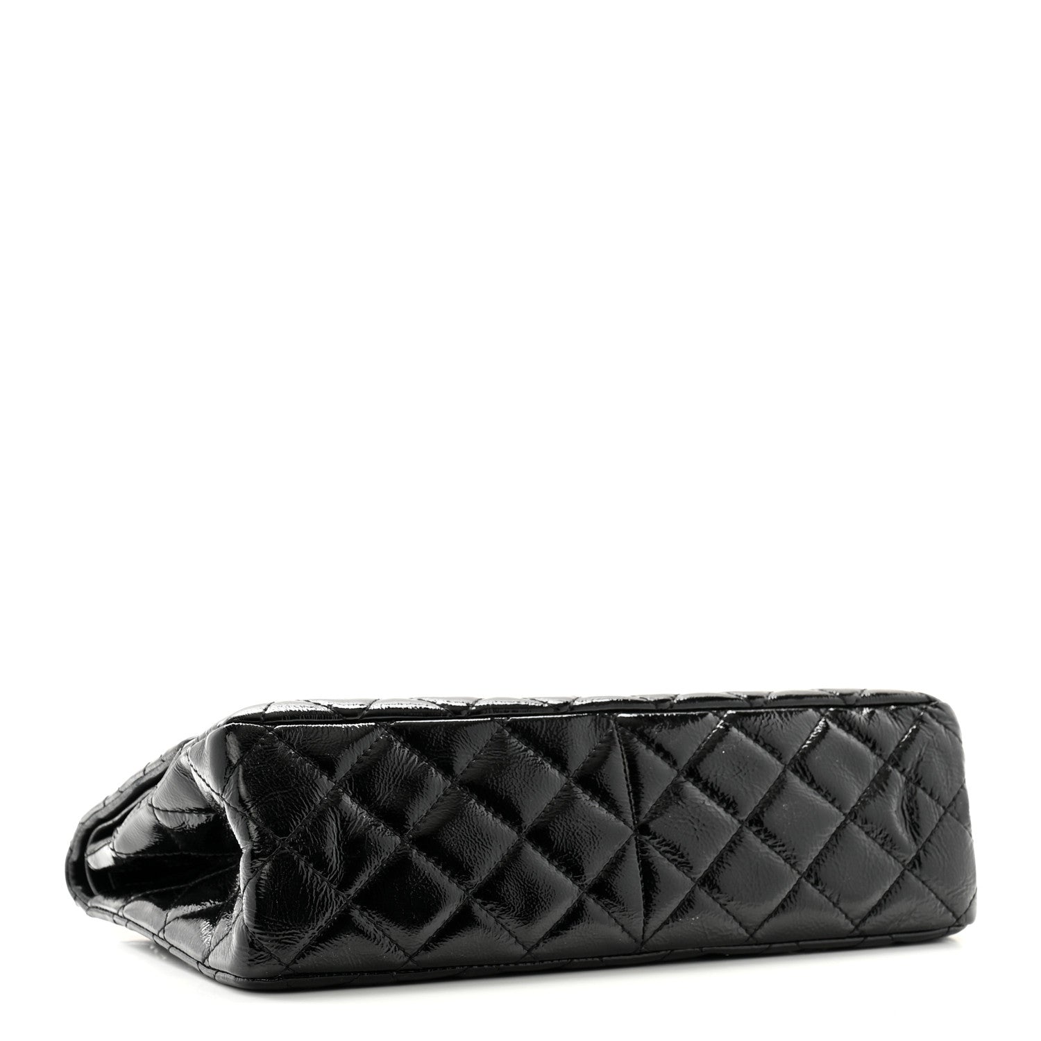 Distressed Patent Quilted 2.55 Reissue 227 Flap Black