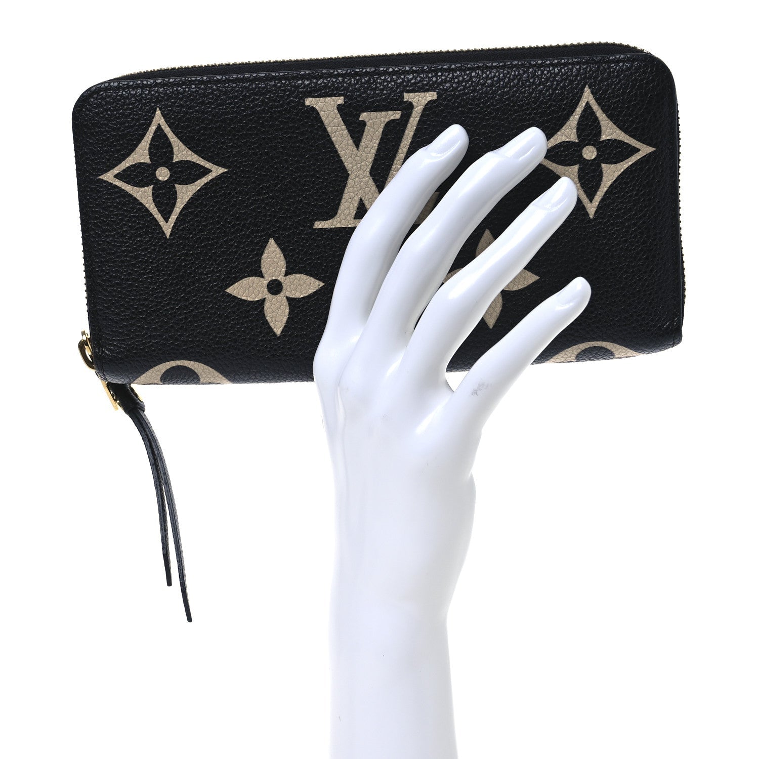 Empreinte Monogram Giant Zippy Wallet Black Beige