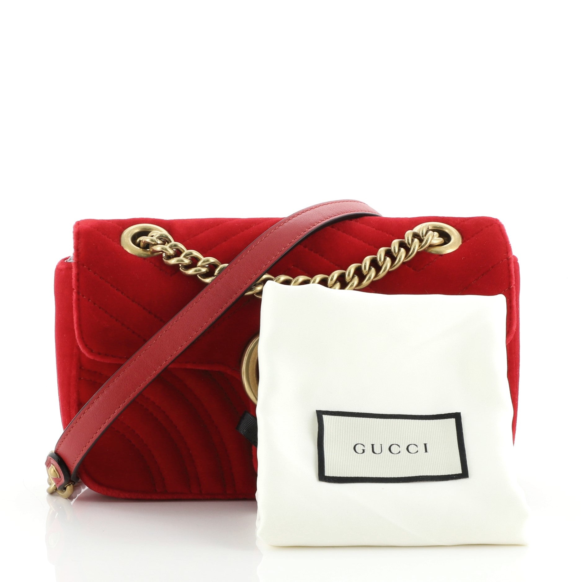GG Marmont Flap Bag Matelasse Velvet Mini