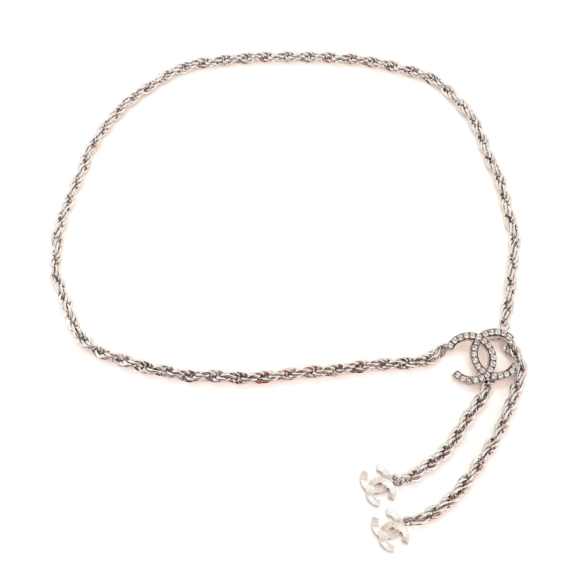 CC Charm Chain Belt Metal with Crystal 105