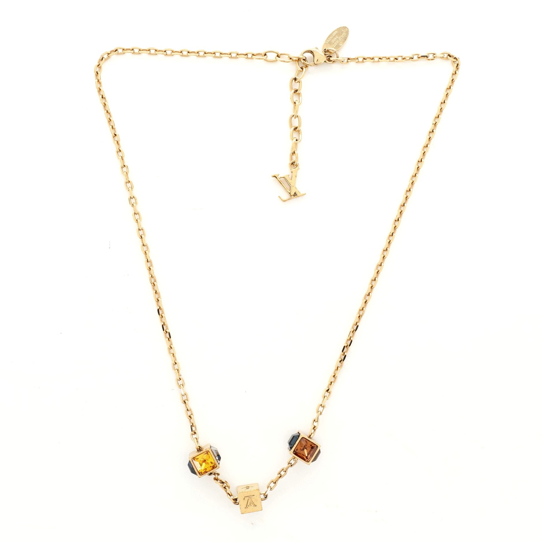 Gamble Short Necklace Metal with Crystal