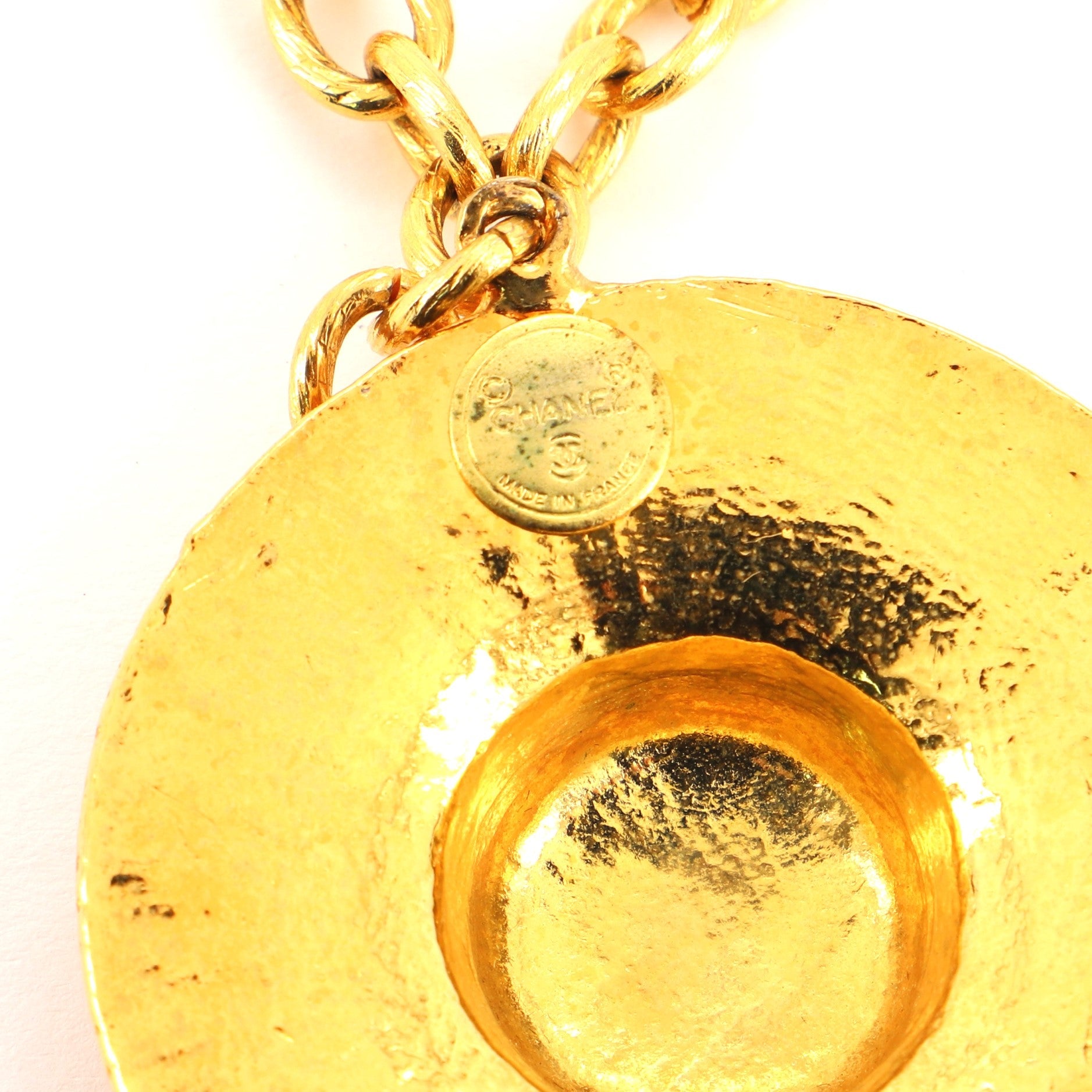 Sun Hat & Bag Charm Necklace Metal