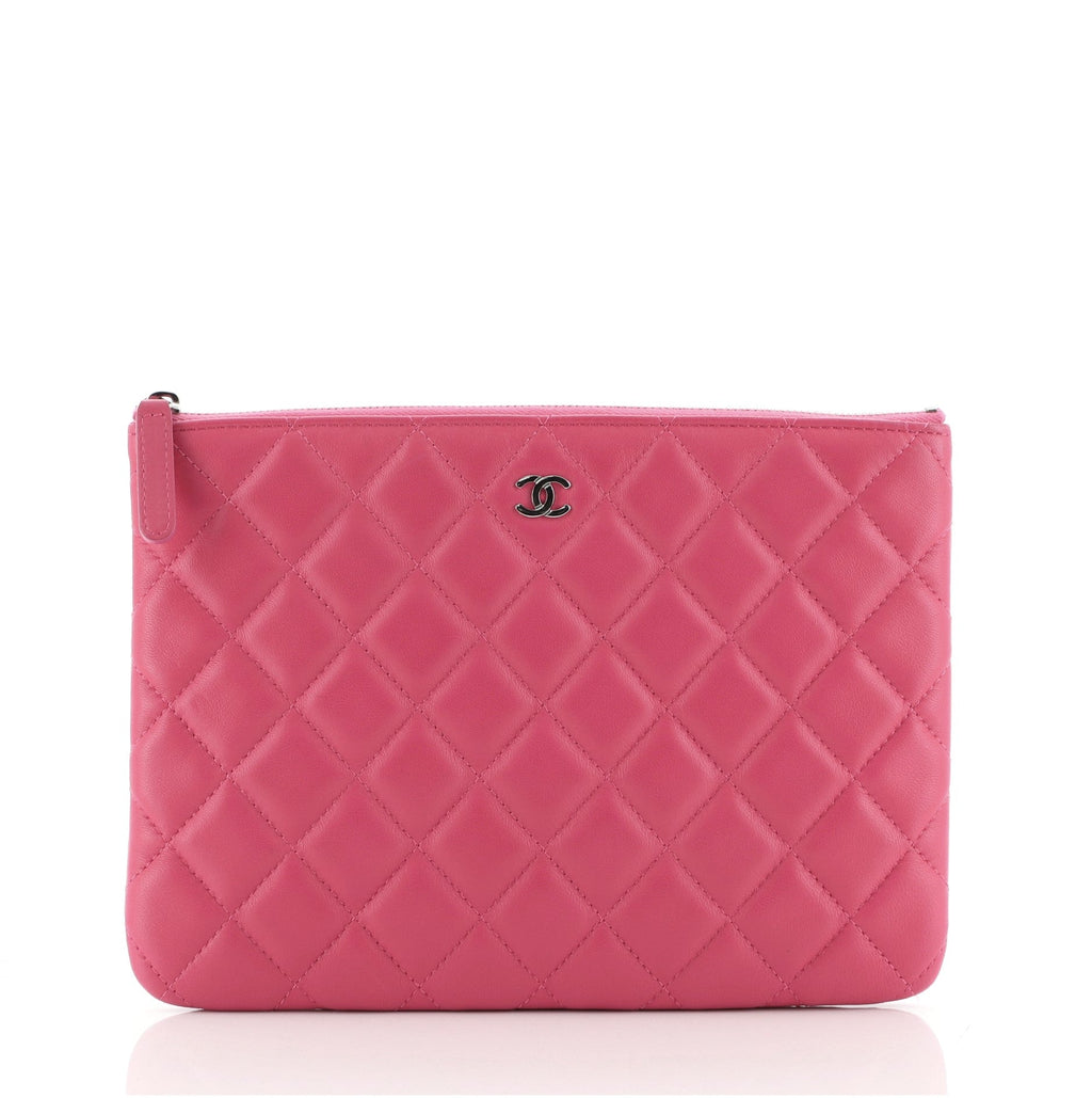 O Case Clutch Quilted Lambskin Small