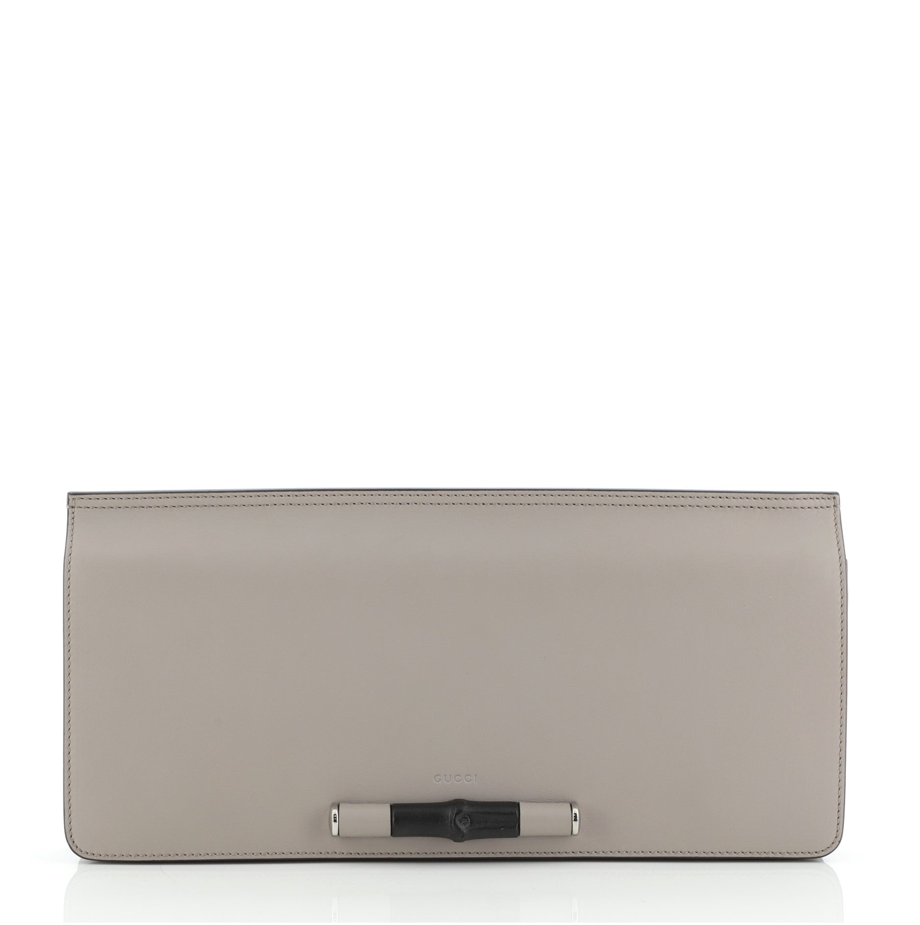 Lady Bamboo Clutch Leather Long
