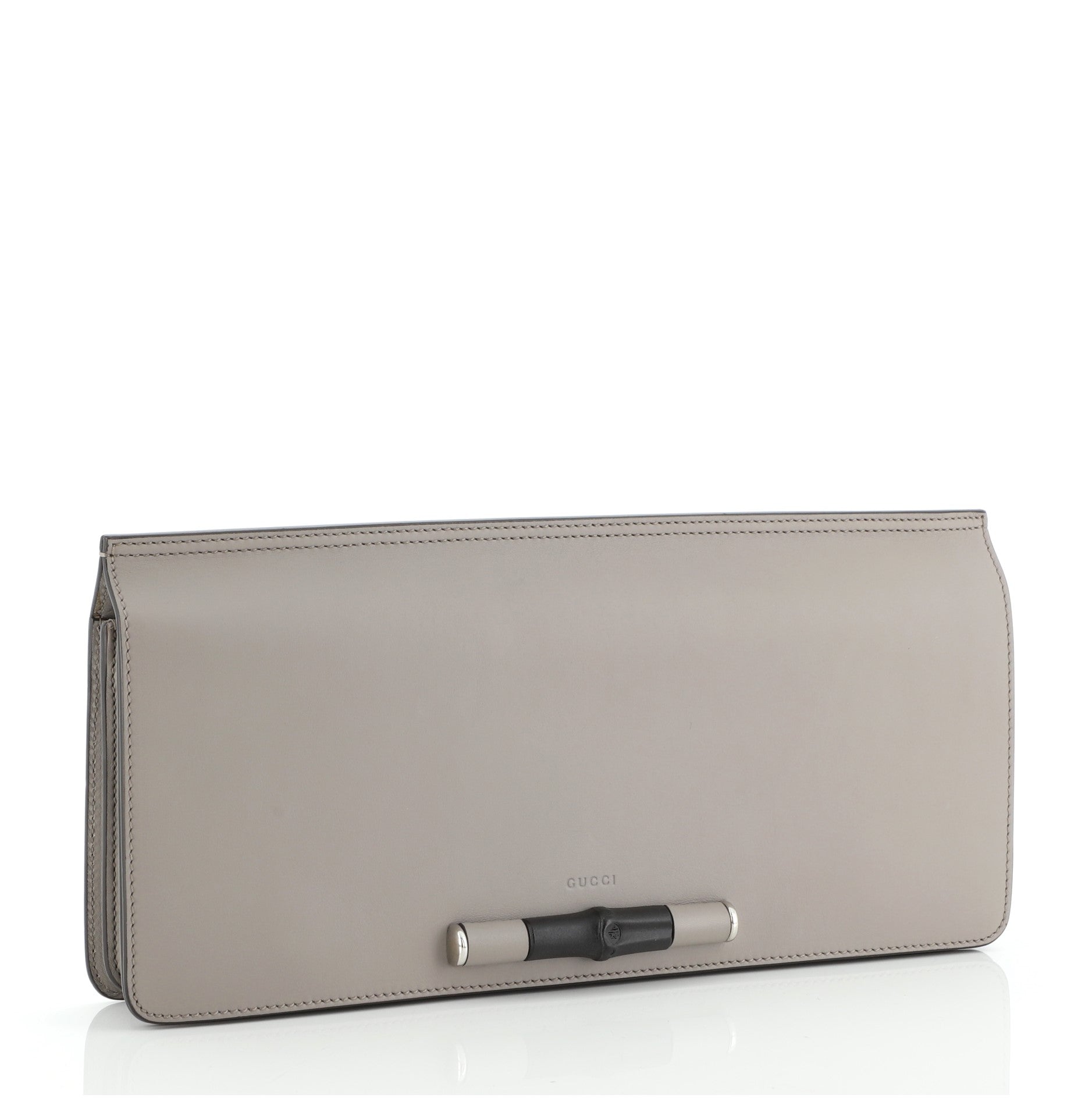 Lady Bamboo Clutch Leather Long