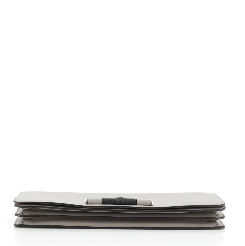 Lady Bamboo Clutch Leather Long
