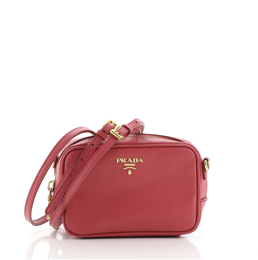 Zip Crossbody Bag Saffiano Leather Mini
