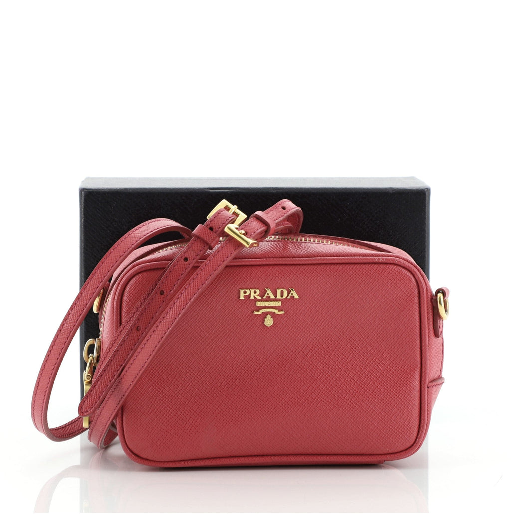 Zip Crossbody Bag Saffiano Leather Mini