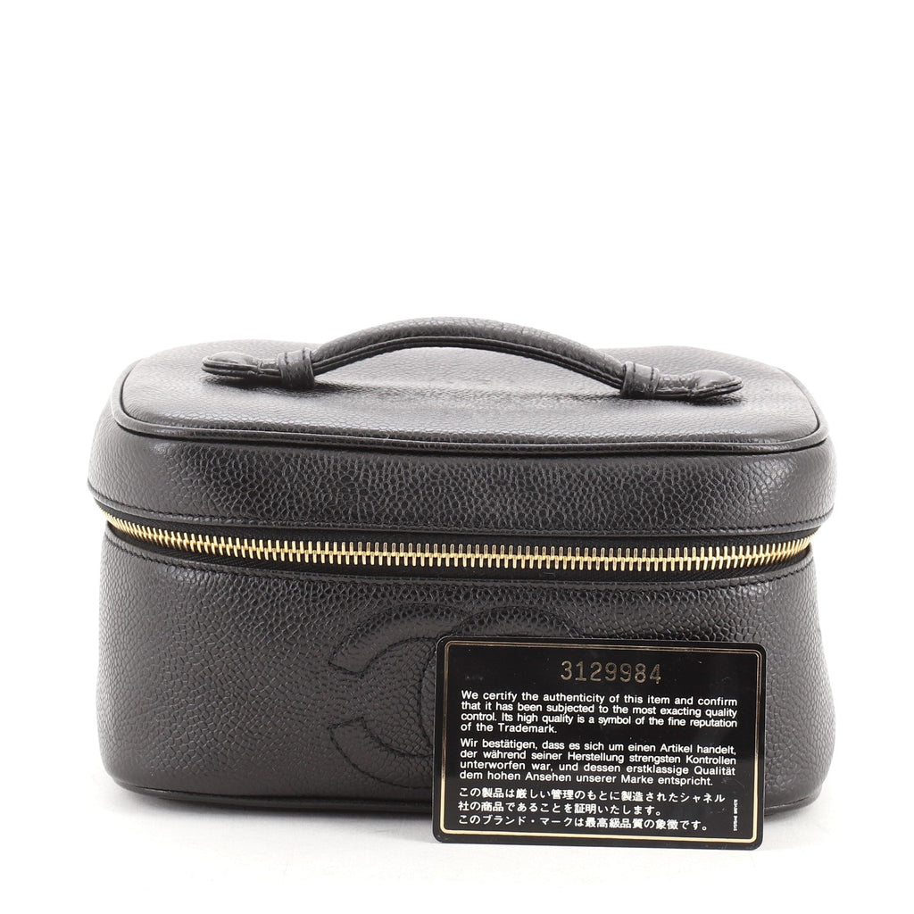 Vintage Timeless Cosmetic Case Caviar Medium