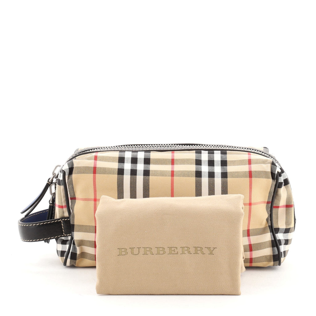 Cosmetic Pouch Vintage Check Canvas
