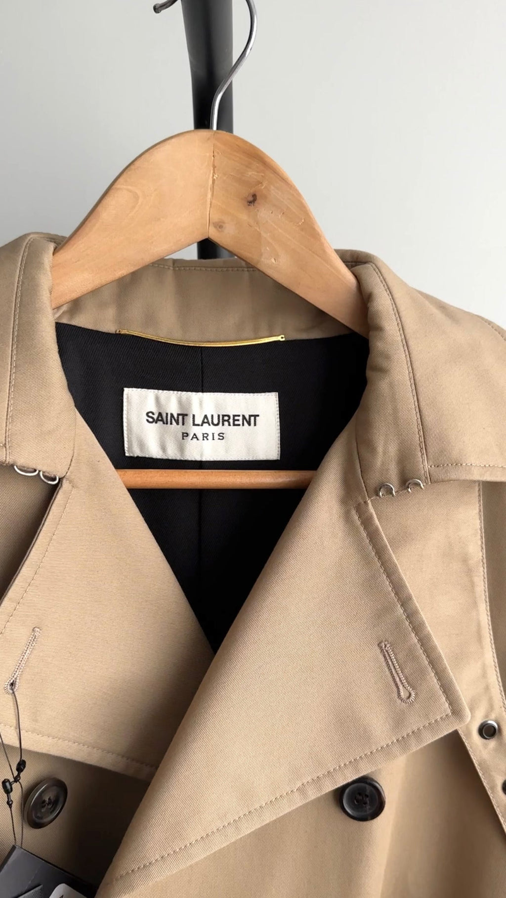 Saint Laurent Beige Classic Belted Trench Coat - 6