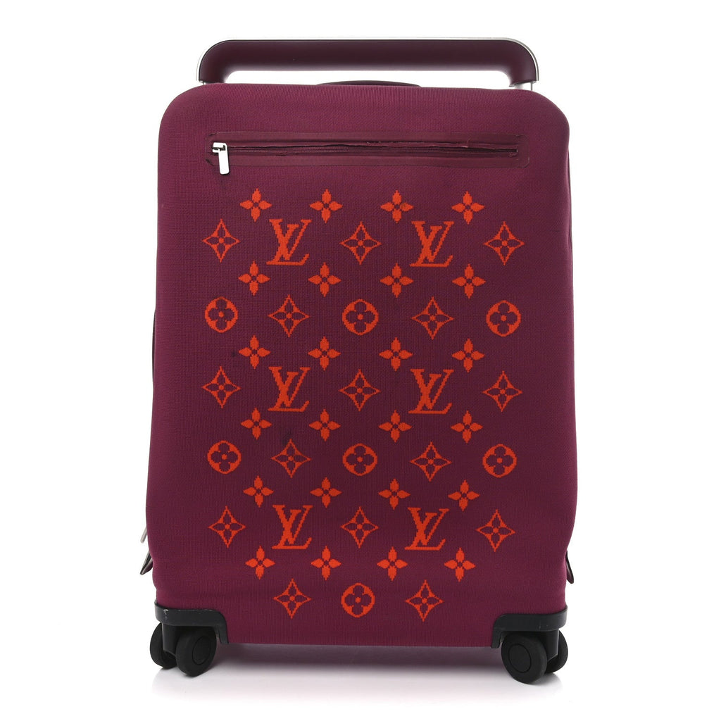 Knit Monogram Horizon Soft 55 Suitcase Fuchsia