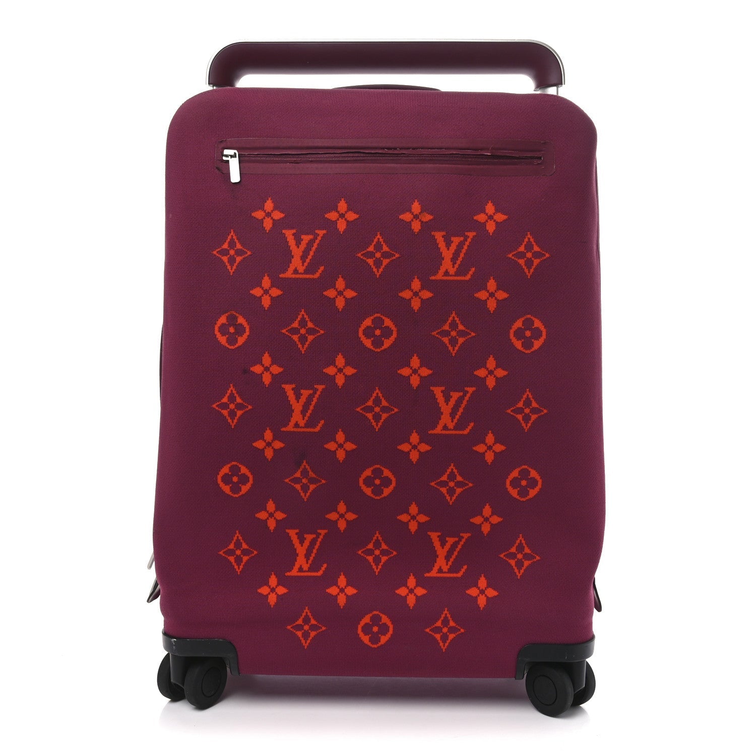 Knit Monogram Horizon Soft 55 Suitcase Fuchsia