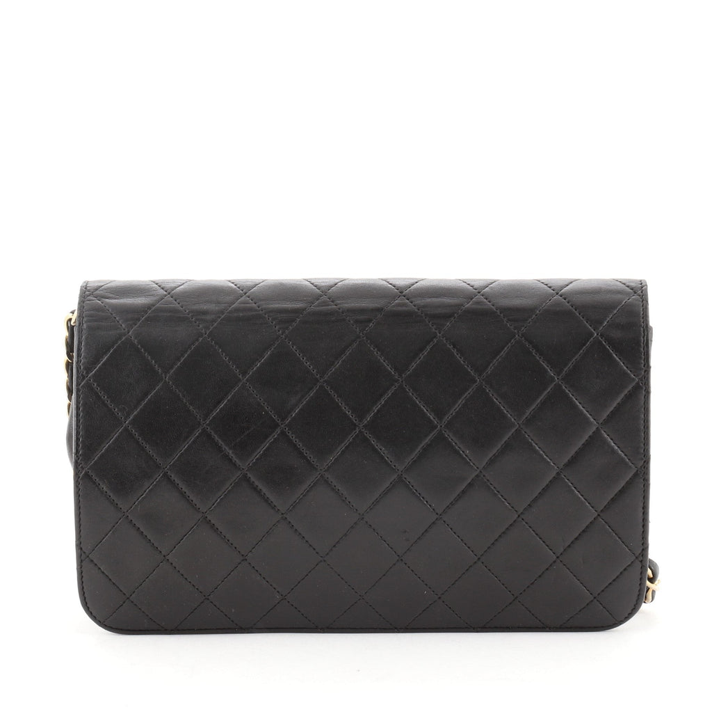Vintage Clutch with Chain Quilted Leather Medium