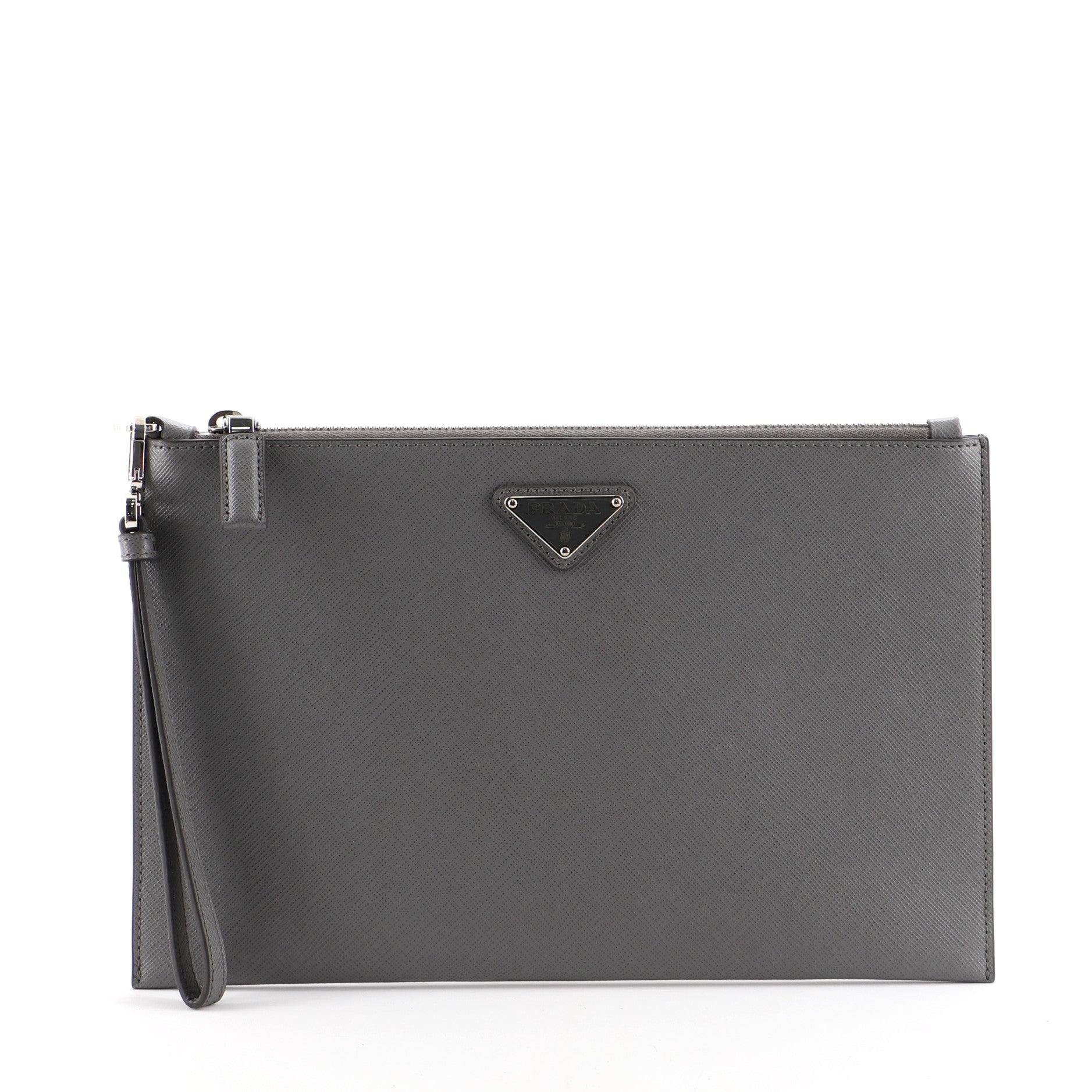 Wristlet Clutch Saffiano Leather Medium