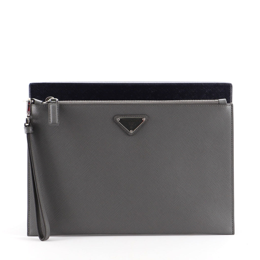 Wristlet Clutch Saffiano Leather Medium