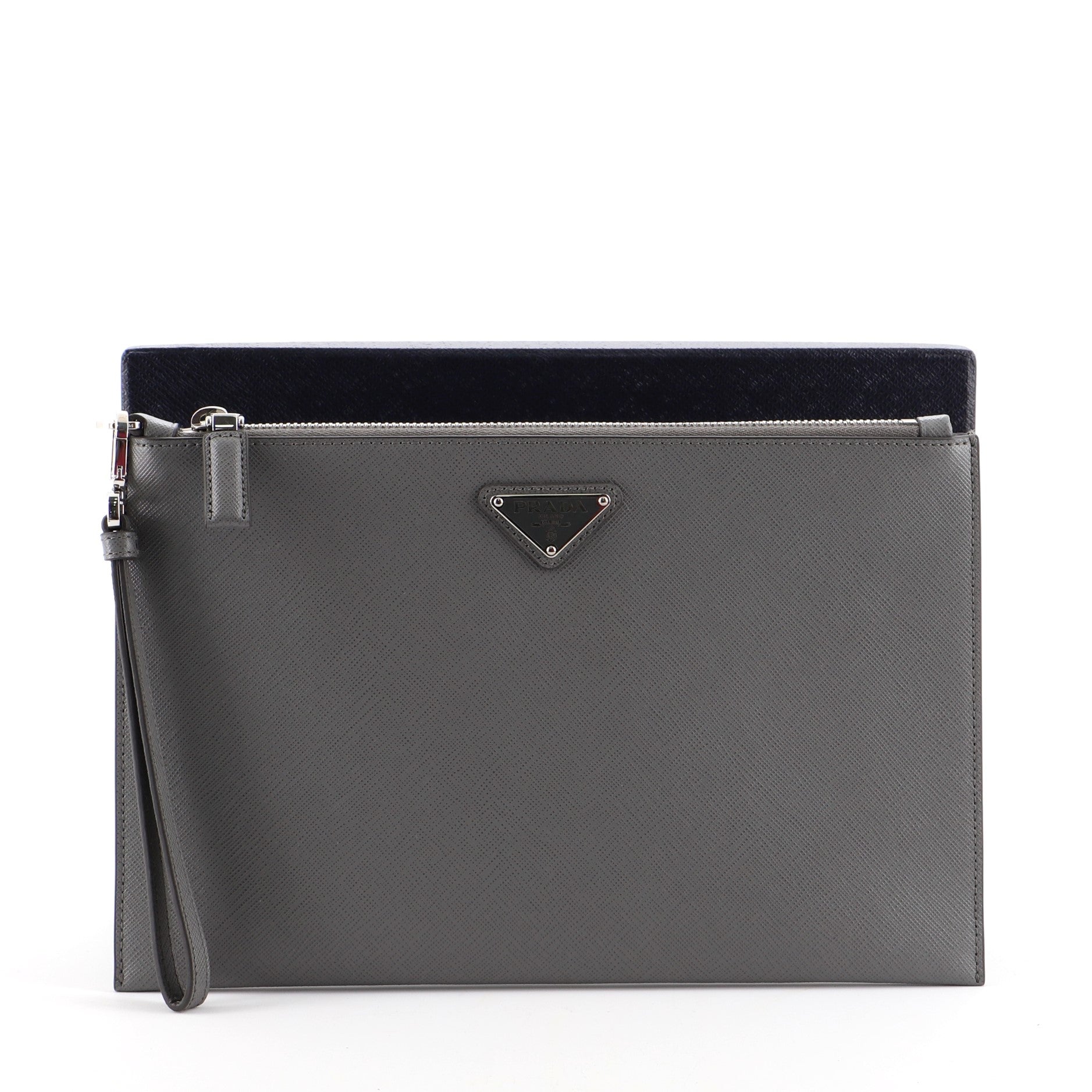 Wristlet Clutch Saffiano Leather Medium