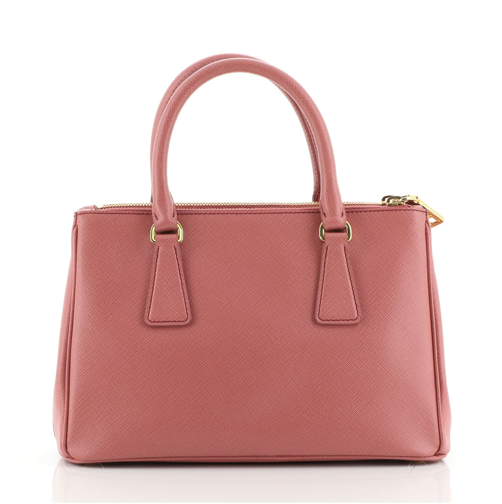 Double Zip Lux Tote Saffiano Leather Mini
