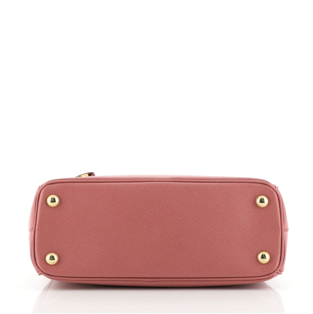 Double Zip Lux Tote Saffiano Leather Mini