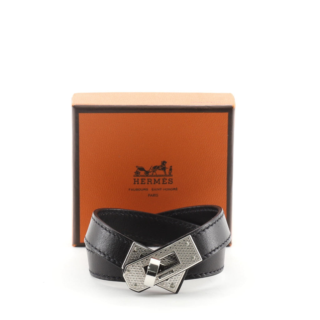 Kelly Double Tour Bracelet Leather with Guilloche
