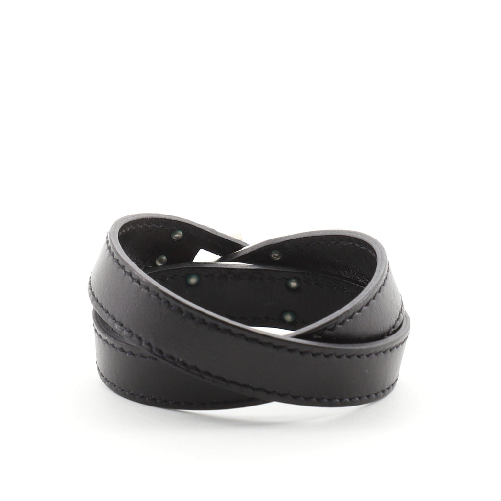 Kelly Double Tour Bracelet Leather with Guilloche