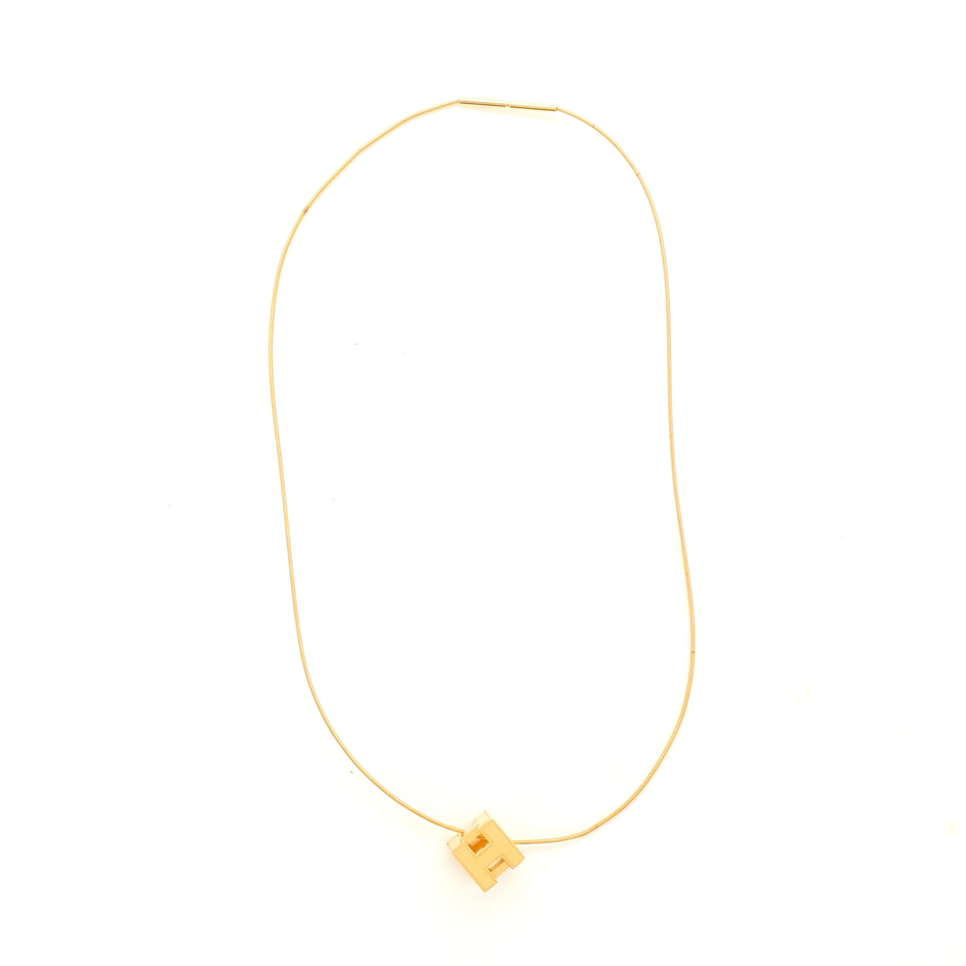 Pop H Cube Pendant Necklace Metal