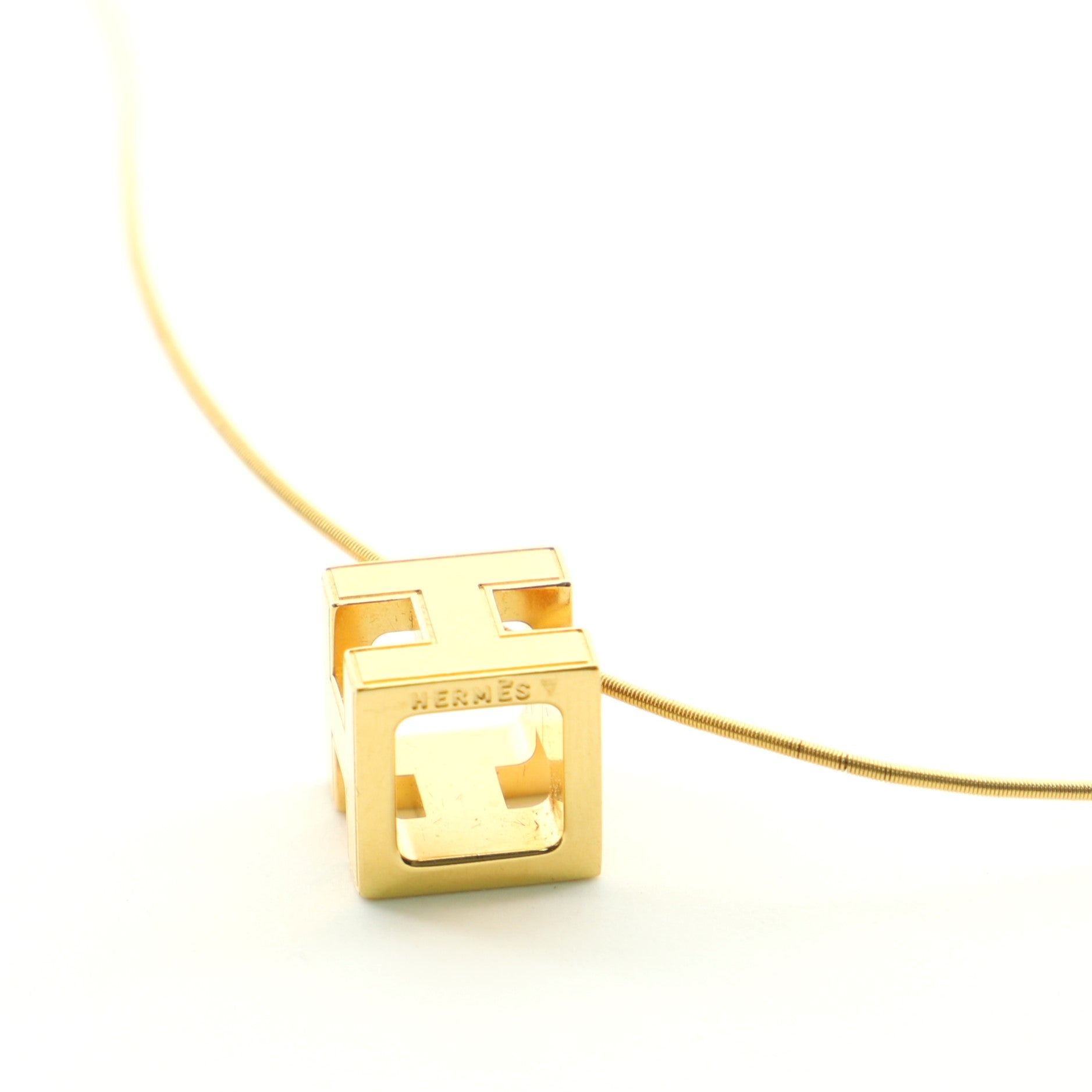 Pop H Cube Pendant Necklace Metal