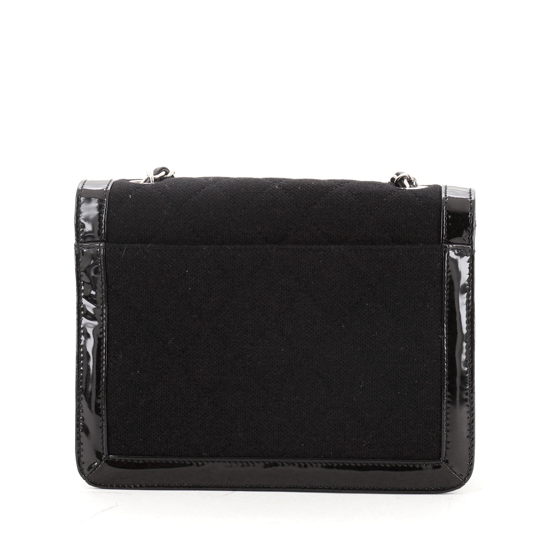 Reissue Flap Bag Quilted Jersey with Patent Mini