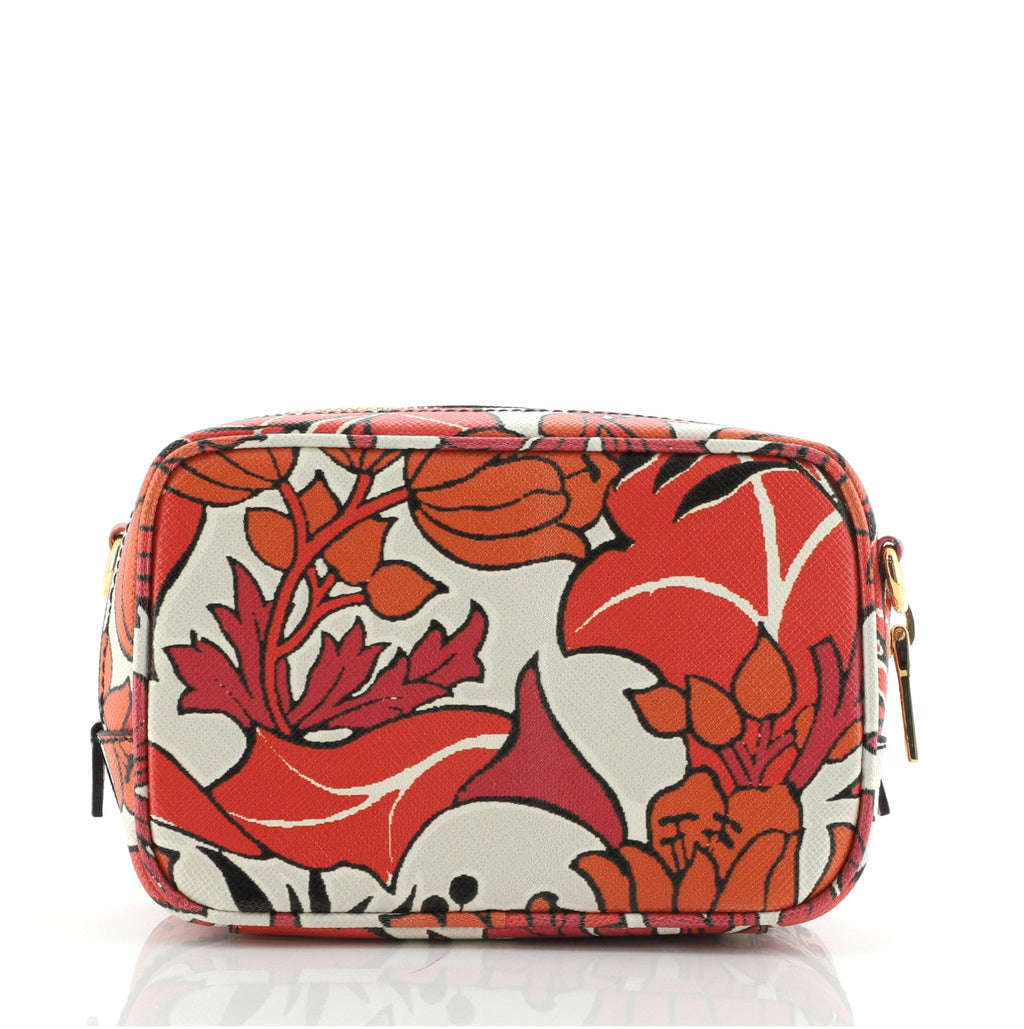 Zip Crossbody Bag Printed Saffiano Leather Mini