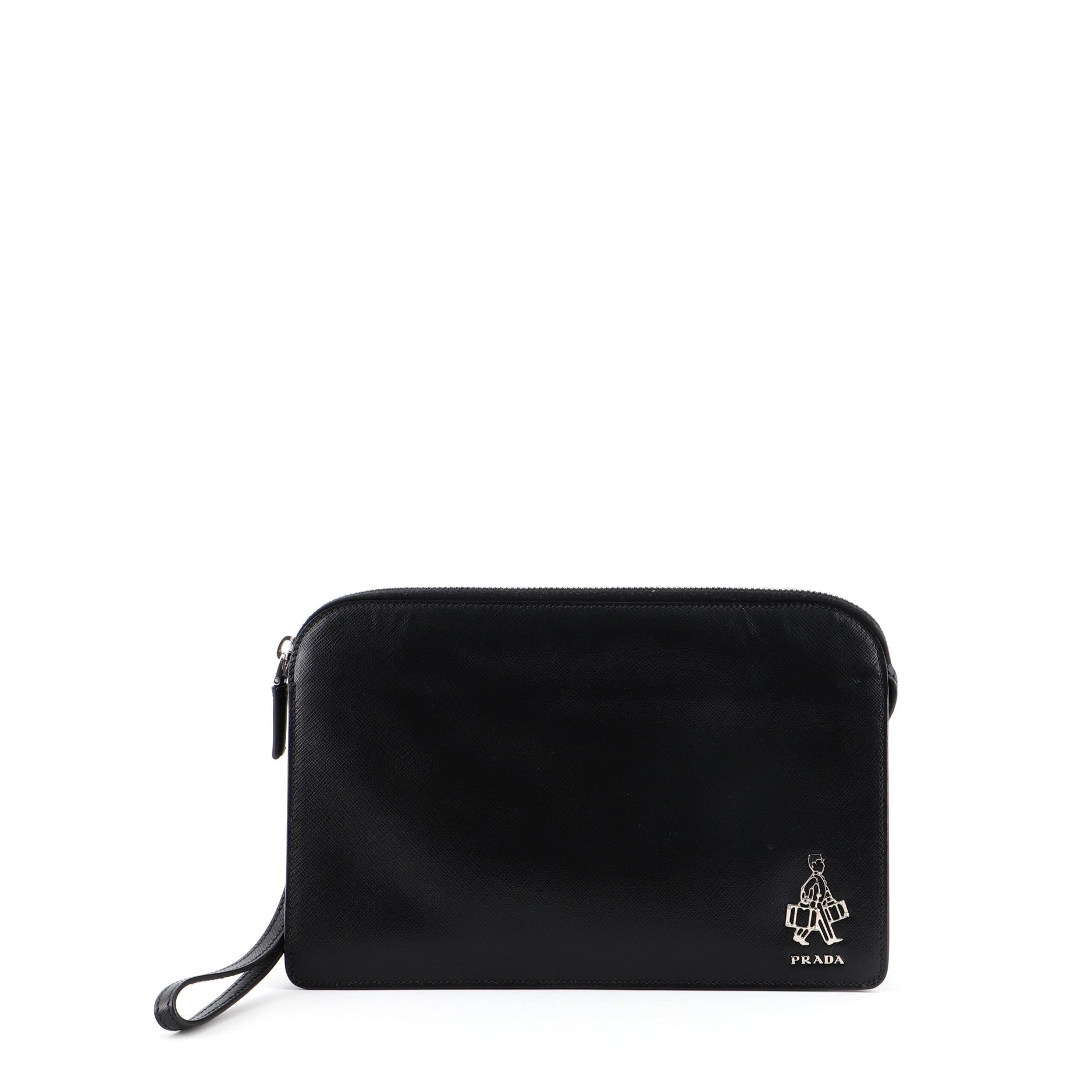 Wristlet Clutch Saffiano Leather Medium
