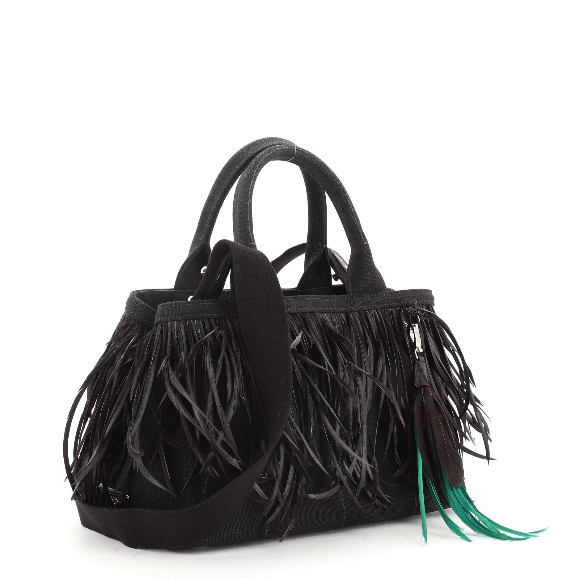 Canapa Convertible Tote Canvas and Feather Mini