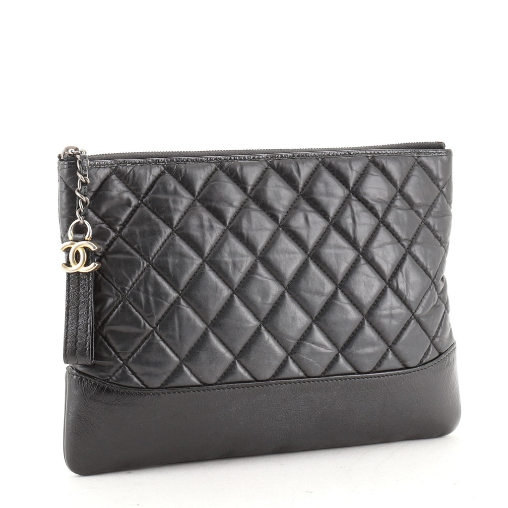Gabrielle O Case Clutch Quilted Aged Calfskin Medium