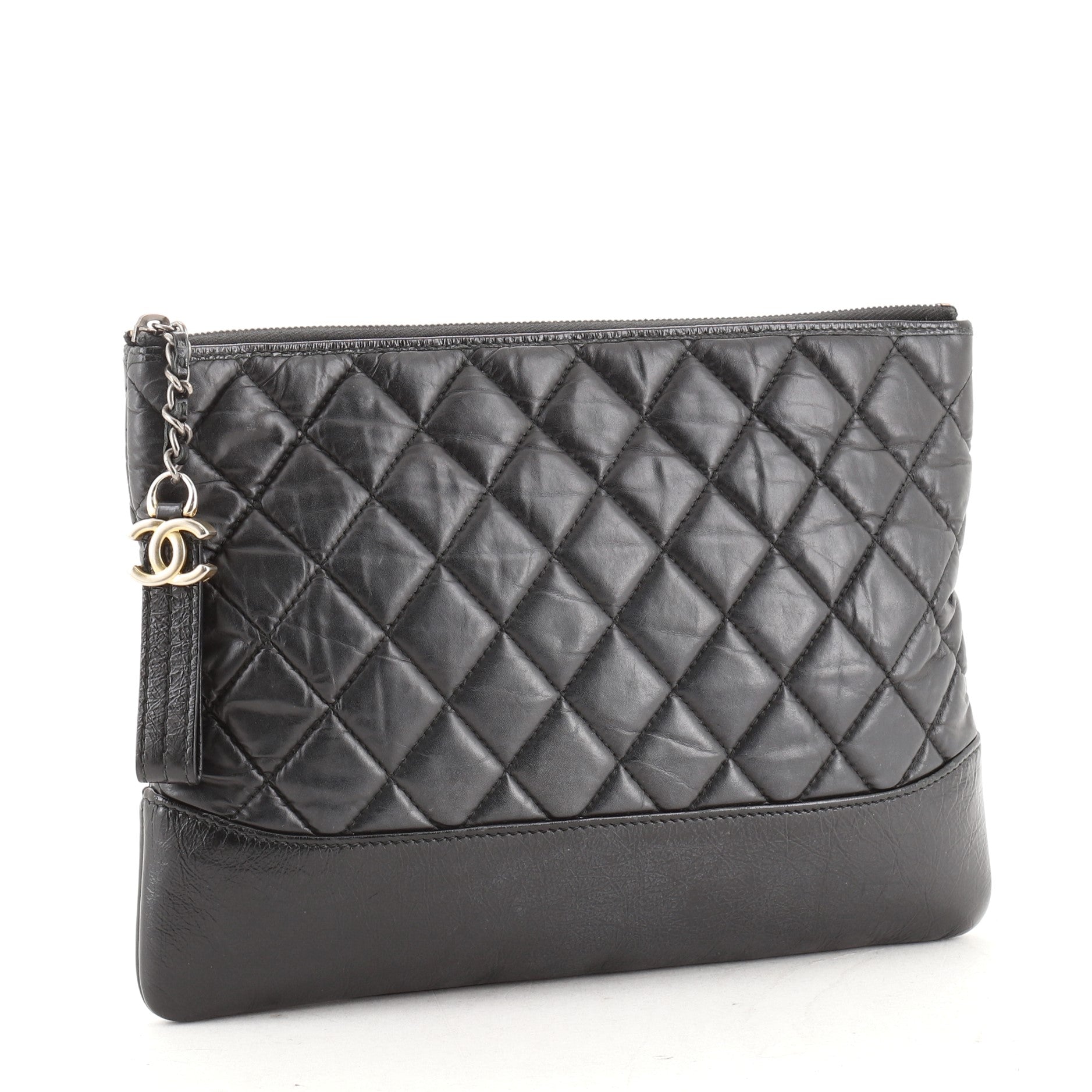 Gabrielle O Case Clutch Quilted Aged Calfskin Medium