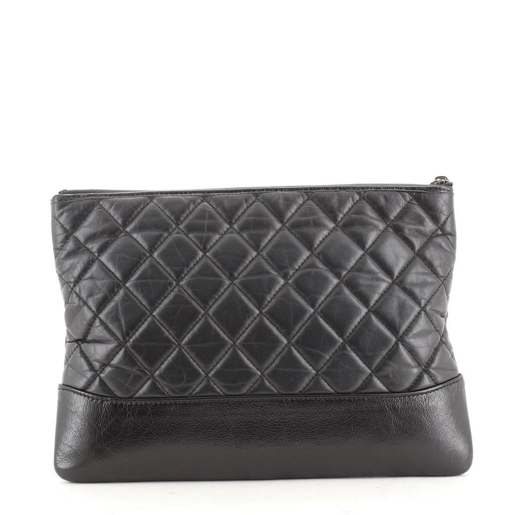 Gabrielle O Case Clutch Quilted Aged Calfskin Medium