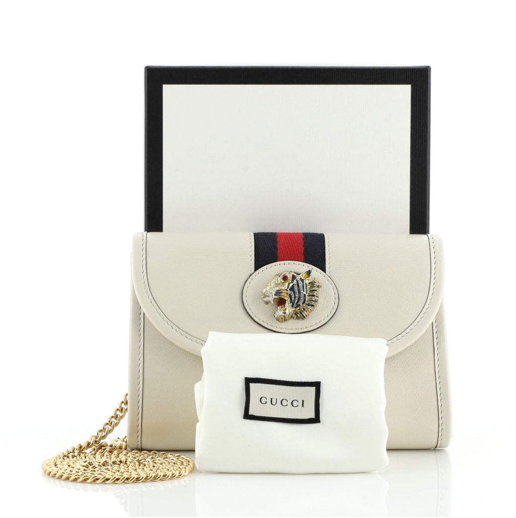 Rajah Web Chain Shoulder Bag Leather Mini