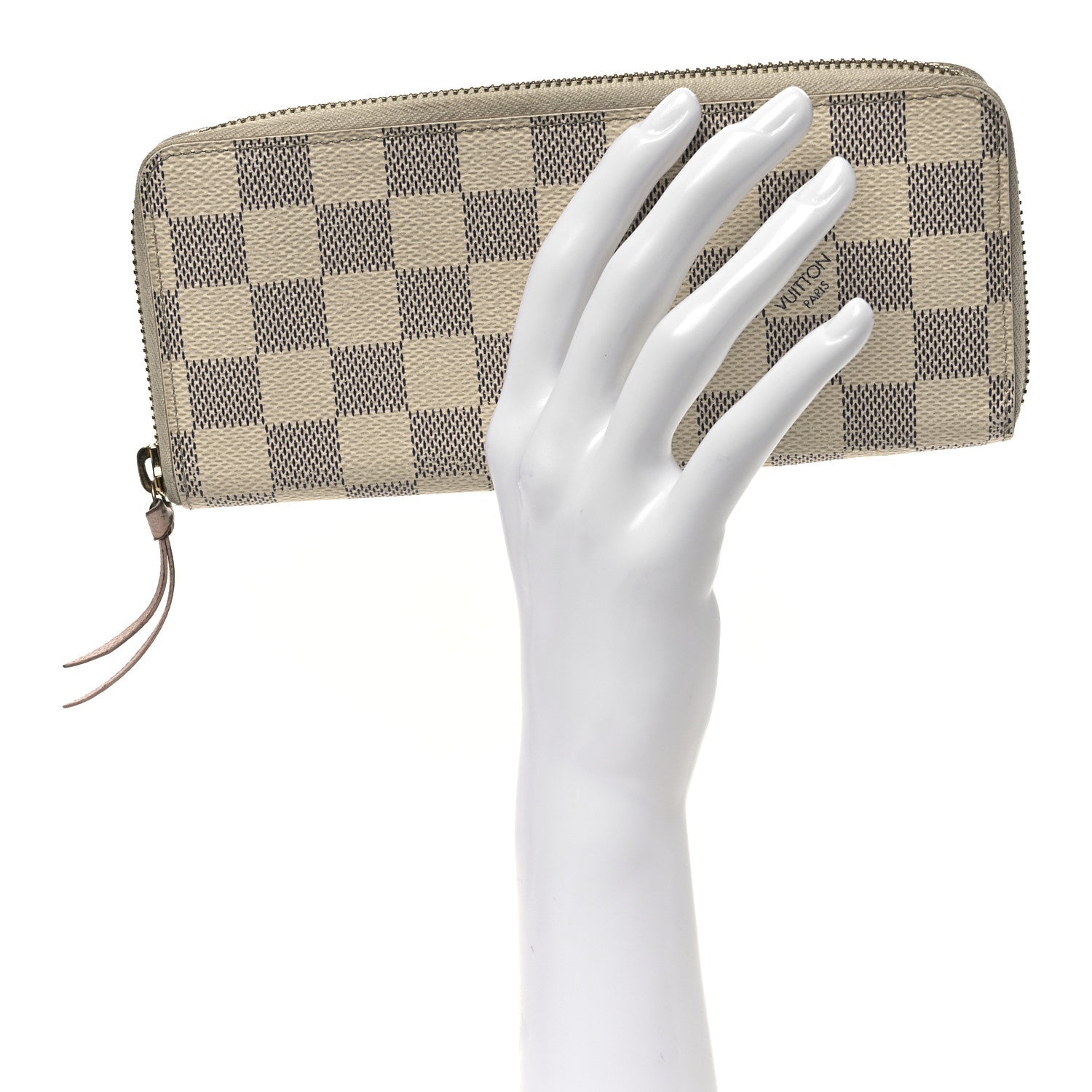 Damier Azur Clemence Wallet Rose Ballerine