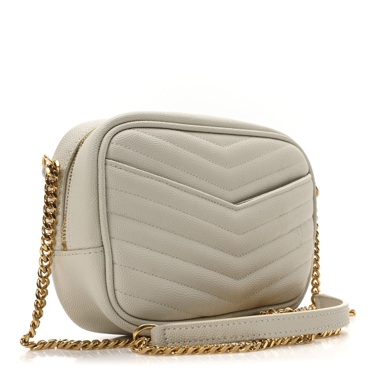 Grain De Poudre Matelasse Monogram Mini Lou Camera Bag Crema Soft