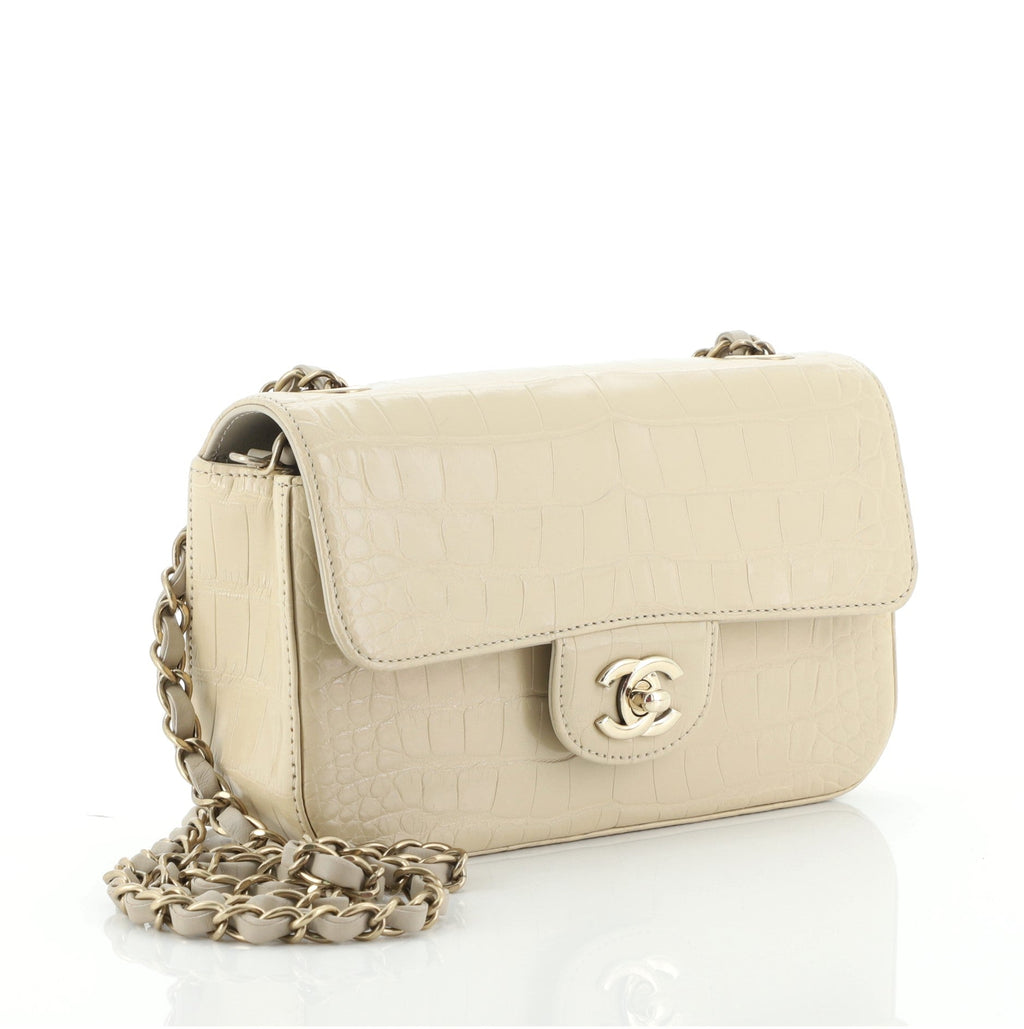 Classic Single Flap Bag Alligator Mini
