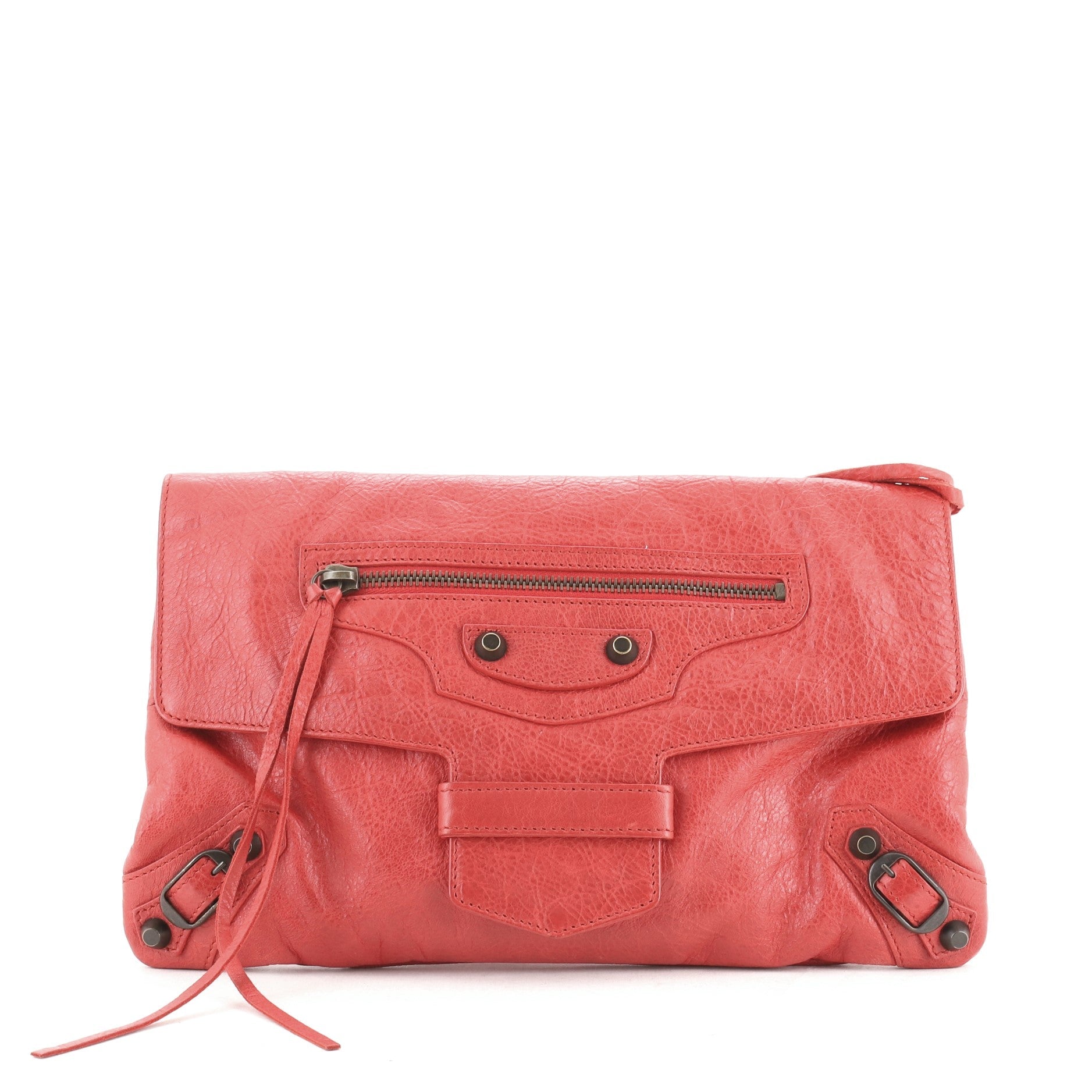 Classic Studs Fold Clutch Leather