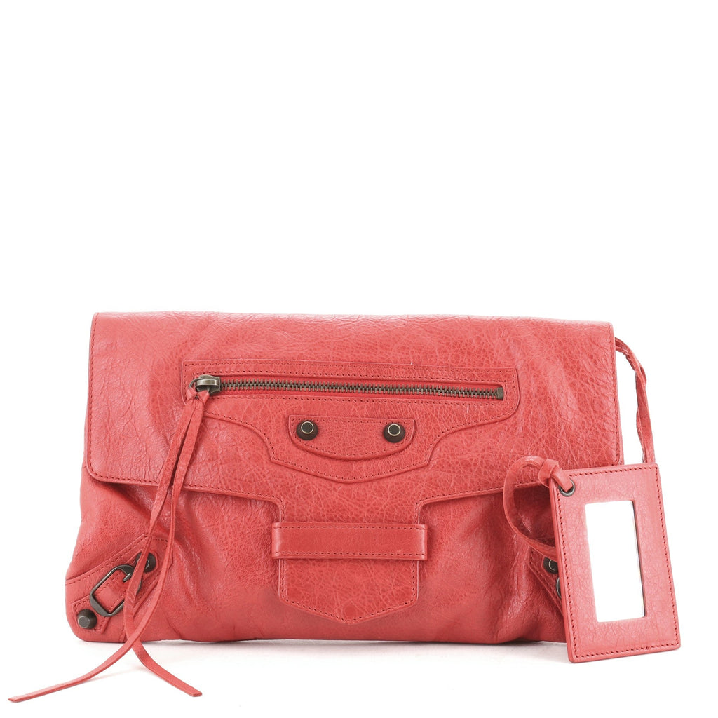 Classic Studs Fold Clutch Leather