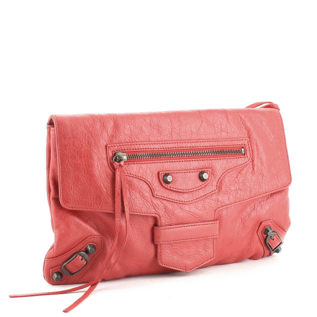 Classic Studs Fold Clutch Leather