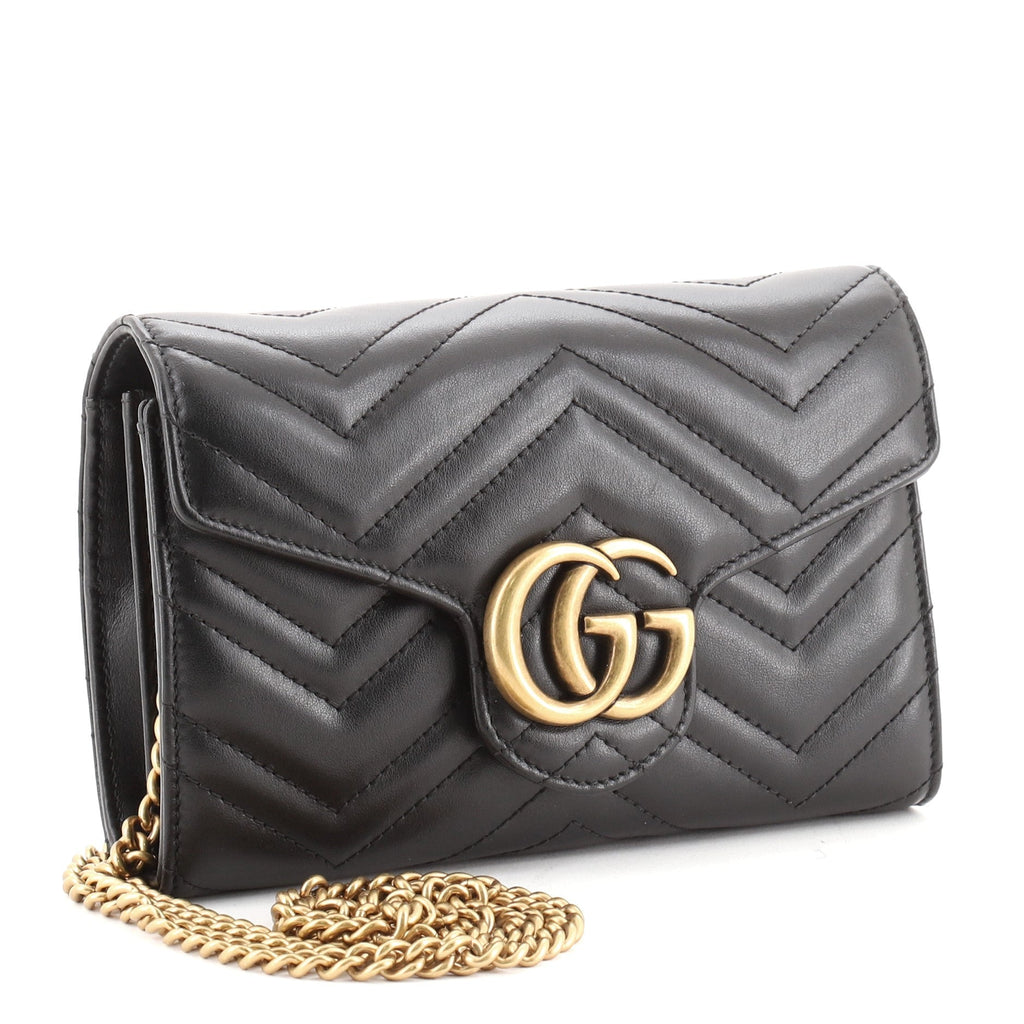 GG Marmont Chain Wallet Matelasse Leather Mini