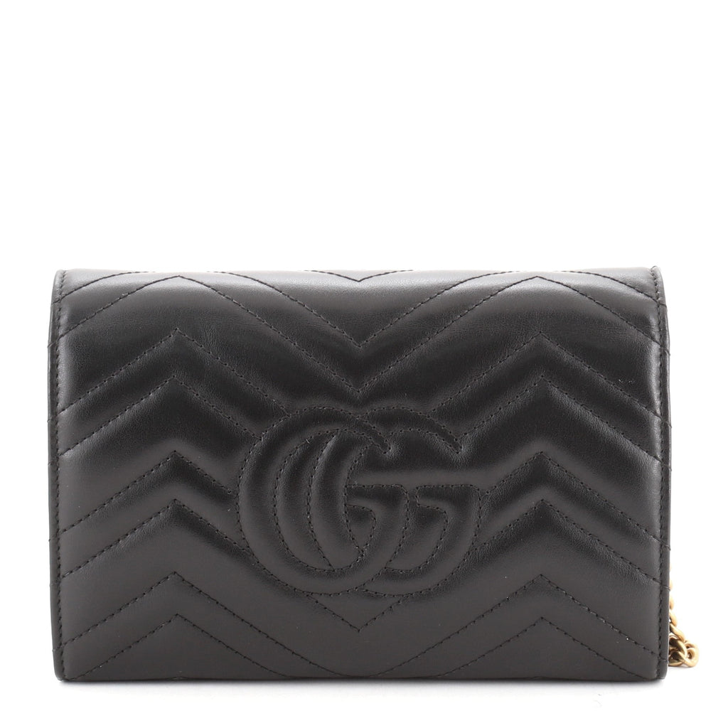 GG Marmont Chain Wallet Matelasse Leather Mini