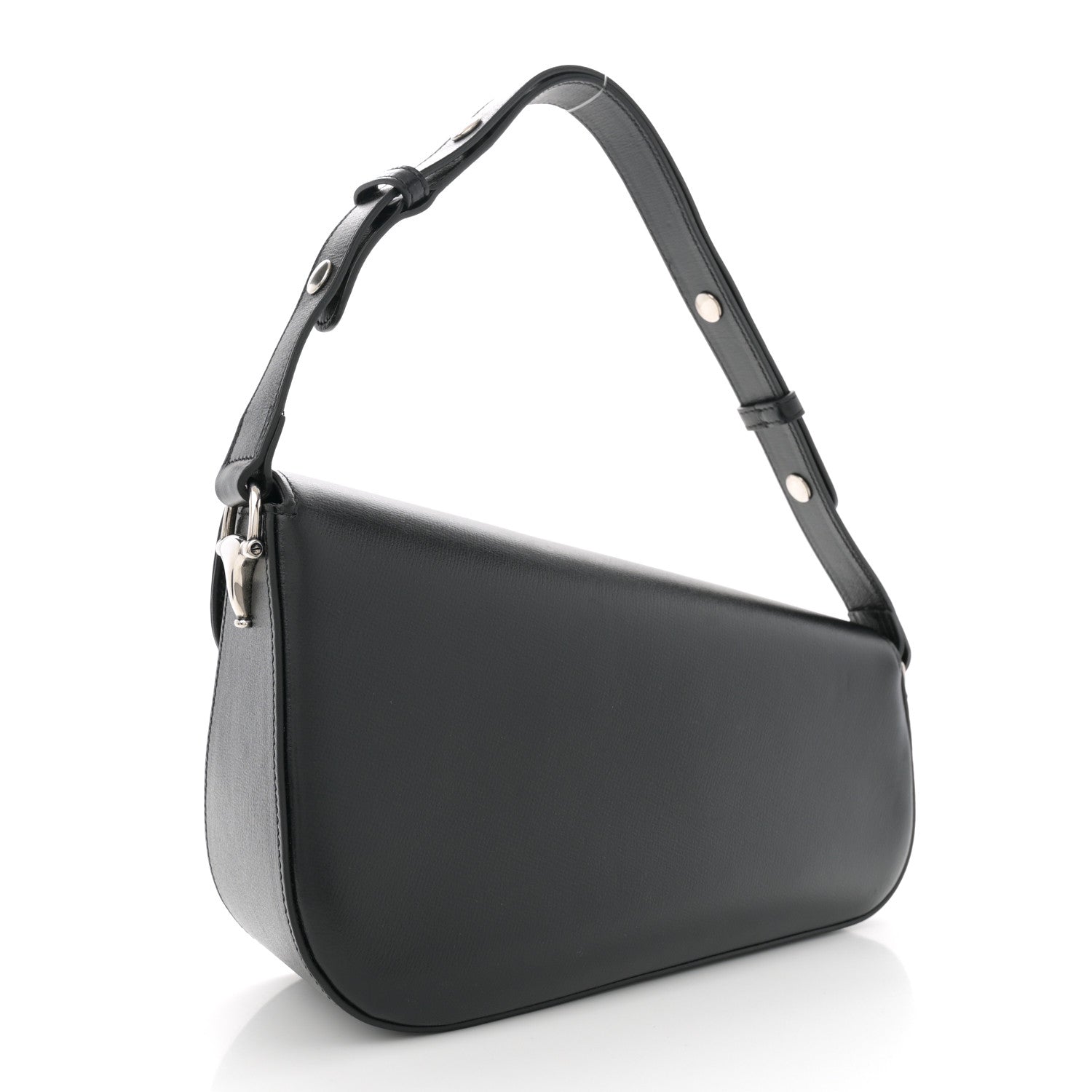 Azalea Calfskin Small Horsebit 1955 Asymmetric Shoulder Bag Black