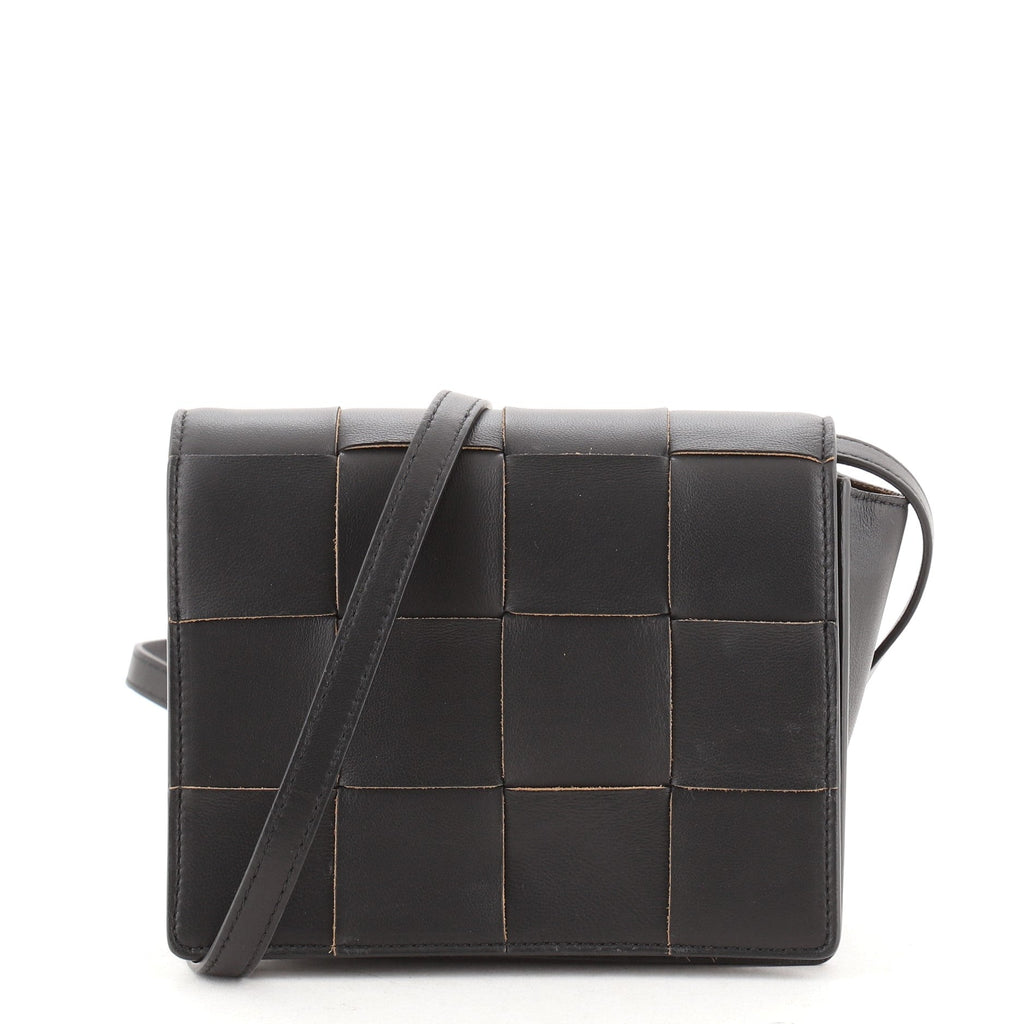 Cassette Crossbody Bag Maxi Intrecciato Leather Mini