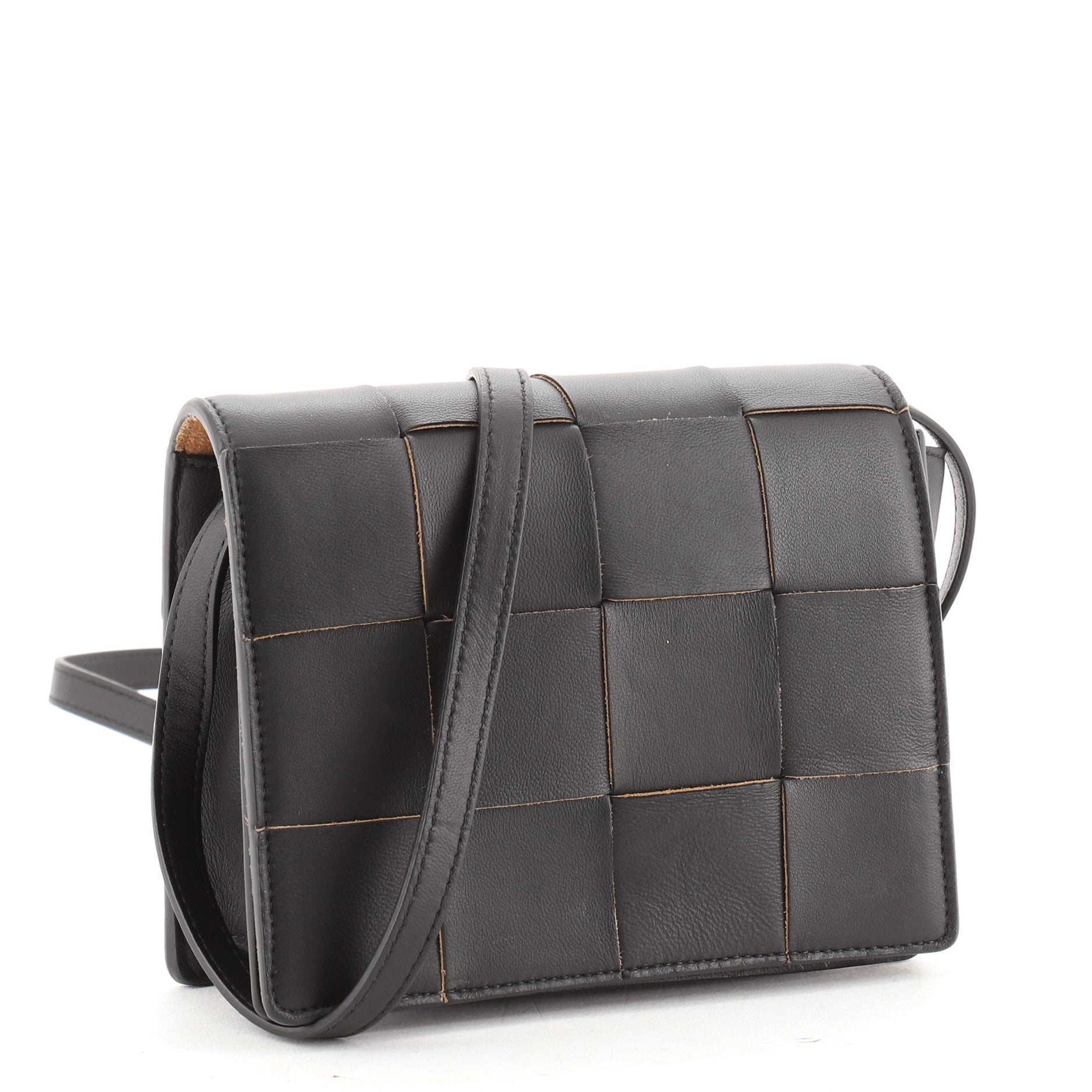 Cassette Crossbody Bag Maxi Intrecciato Leather Mini