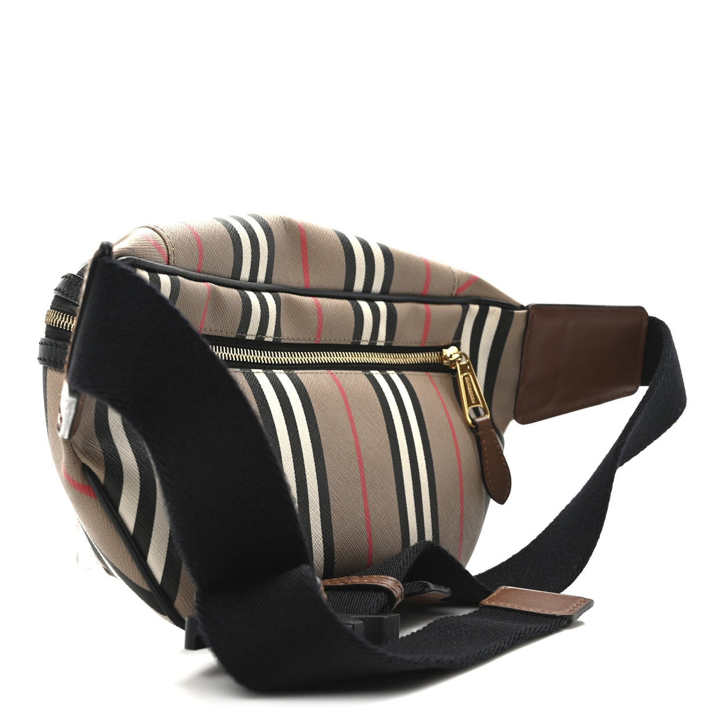 E-Canvas Icon Stripe Sonny Bum Bag Archive Beige